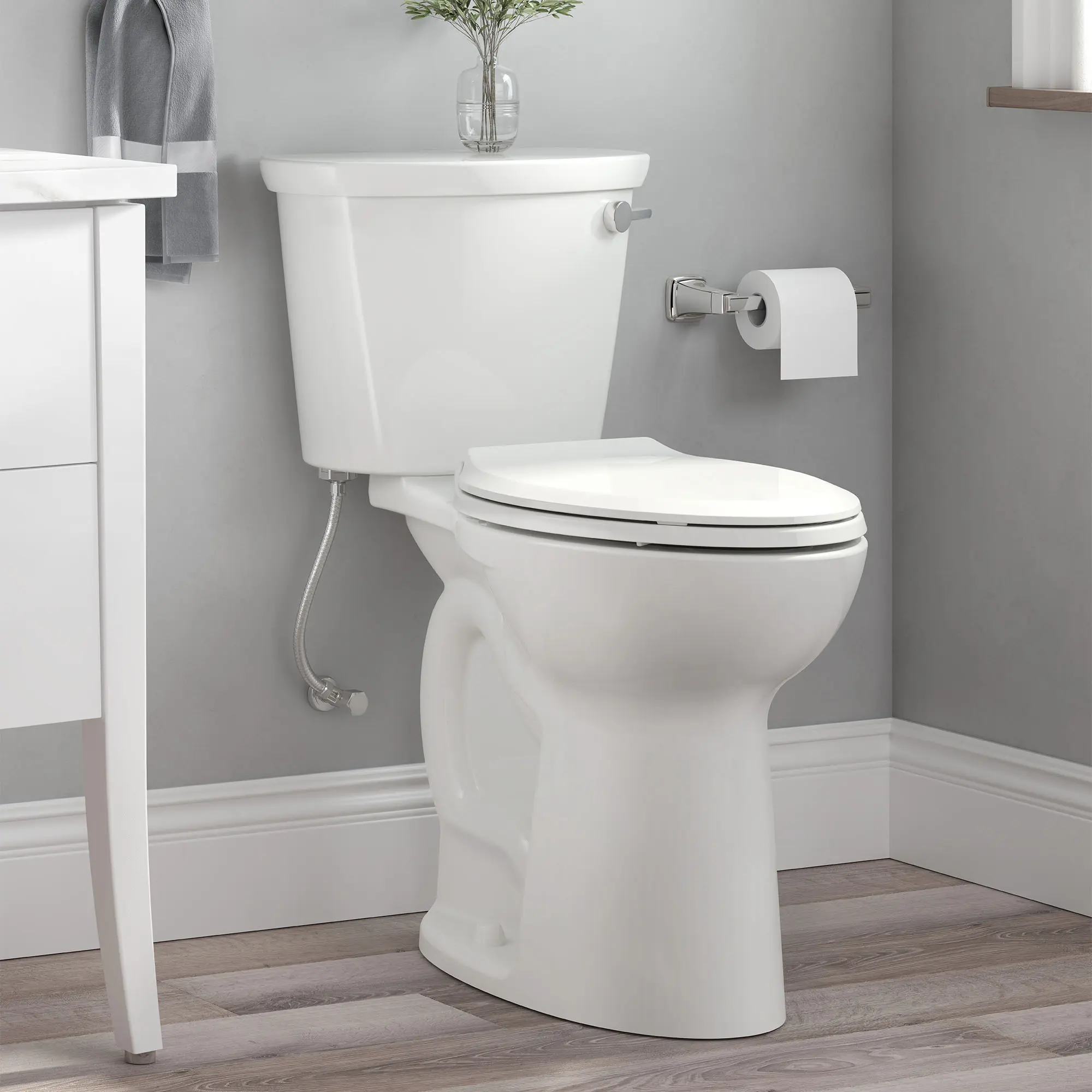 Cadet® PRO Two-Piece 1.28 gpf/4.8 Lpf Extra Tall Height Elongated Right-Hand Trip Lever Toilet Less Seat - Image 9