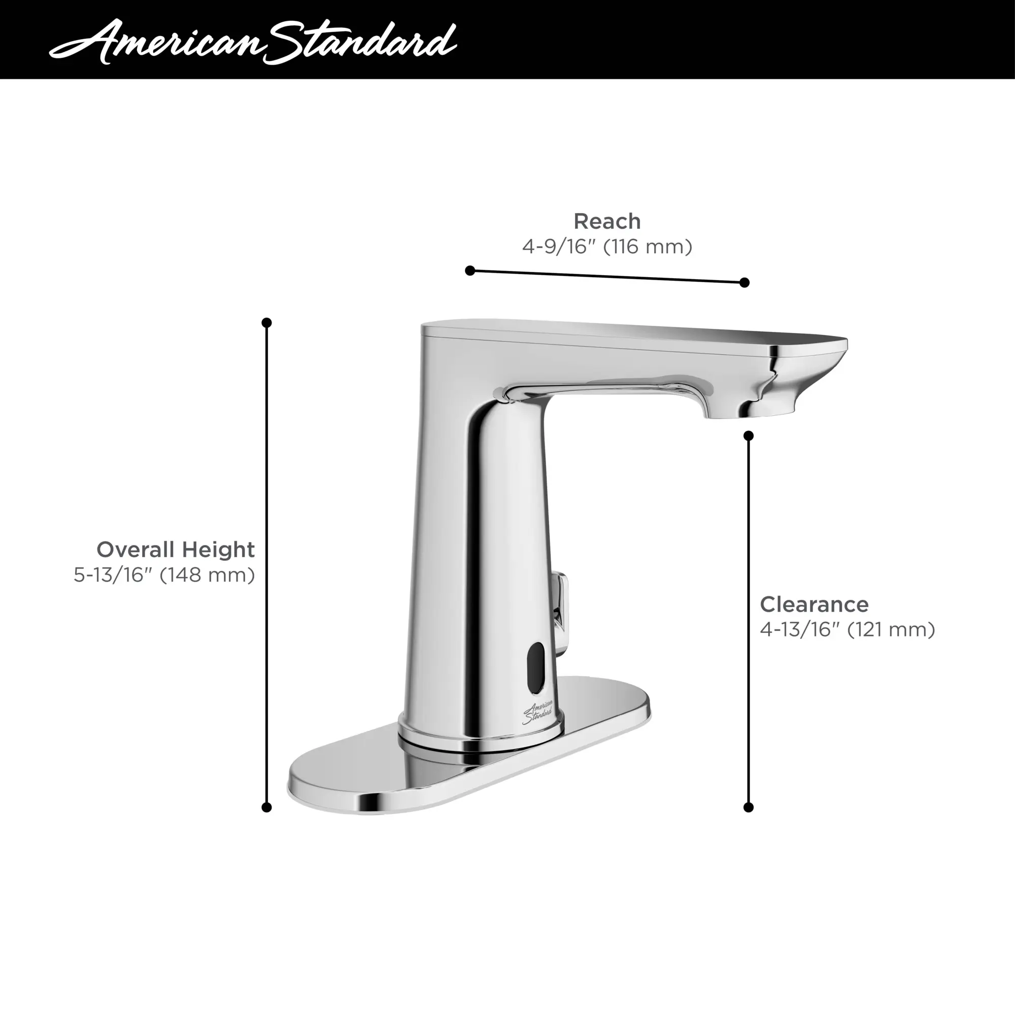 Clean IR Touchless Faucet, Battery-Powered with Above-Deck Mixing, 0.5 gpm/1.9 Lpm - Image 8