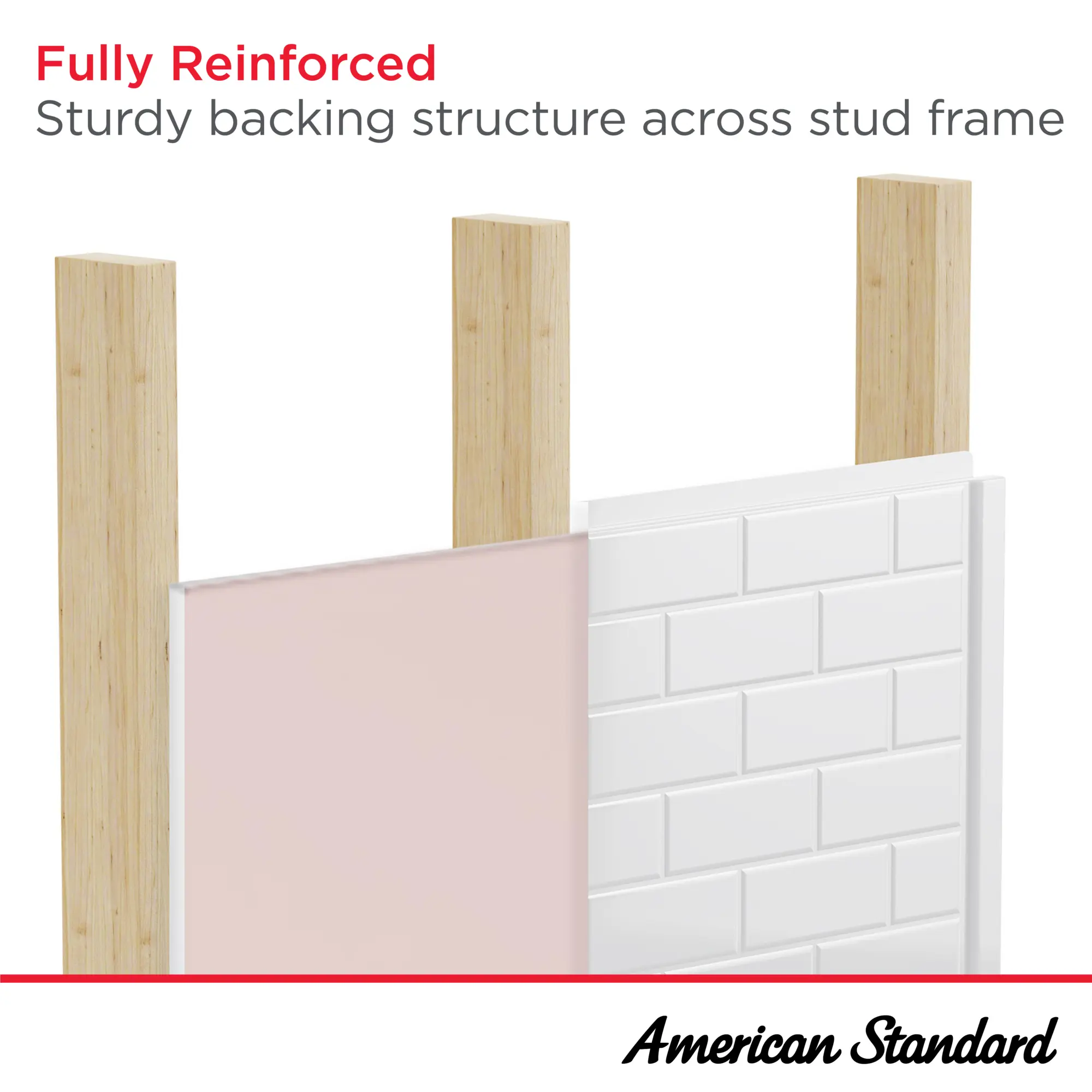 Princeton® PRO 60 x 30 x 60-inch Direct to Stud Subway Tile Bathtub Wall Set - Image 10