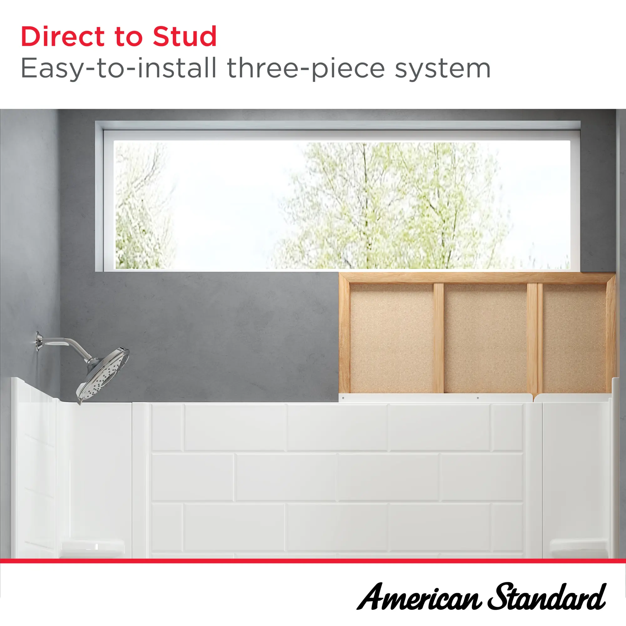 Princeton® PRO 60 x 30 x 60-inch Direct to Stud Subway Tile Bathtub Wall Set - Image 11