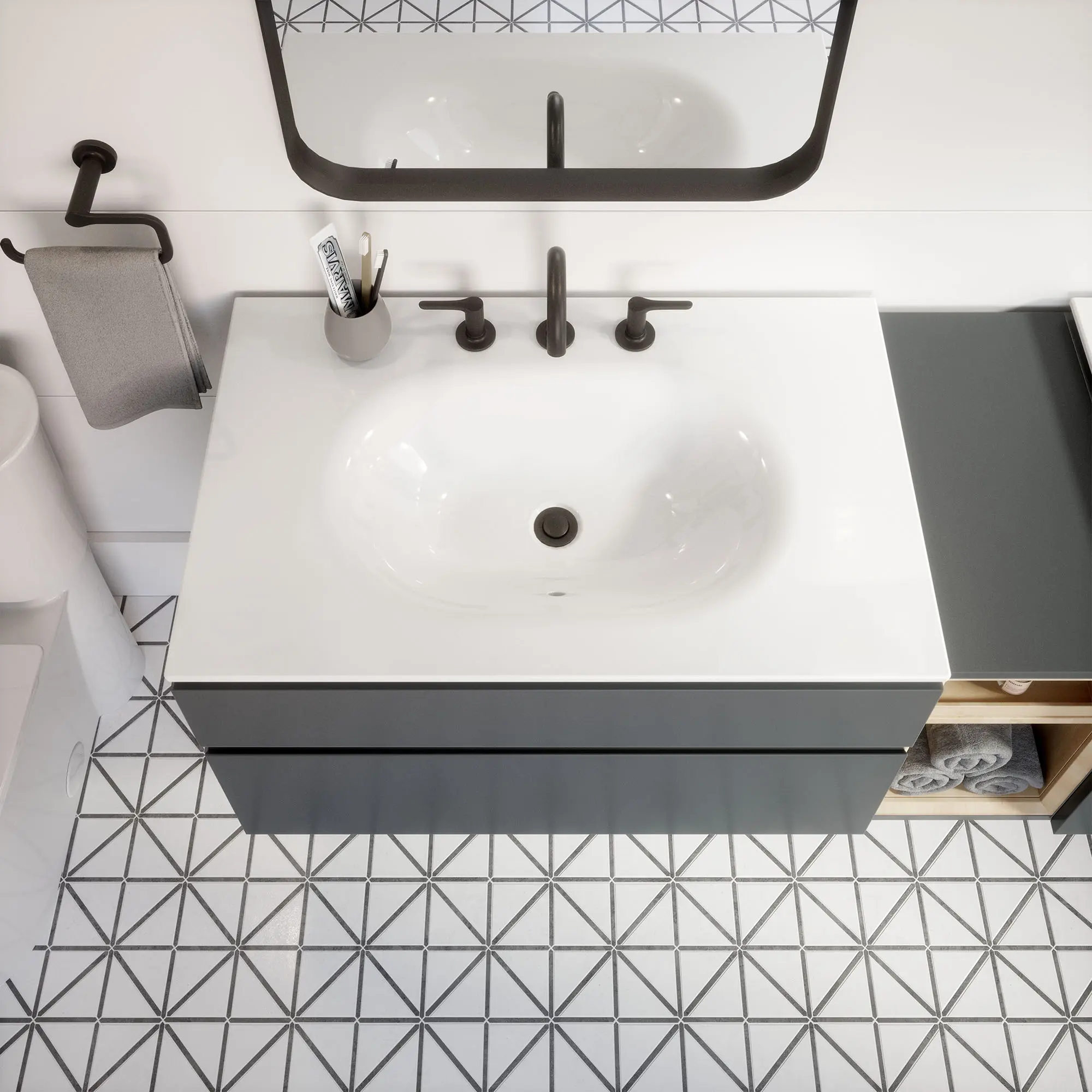 Studio® S 33-Inch Vitreous China Vanity Sink Top 8-Inch Centers - Image 15