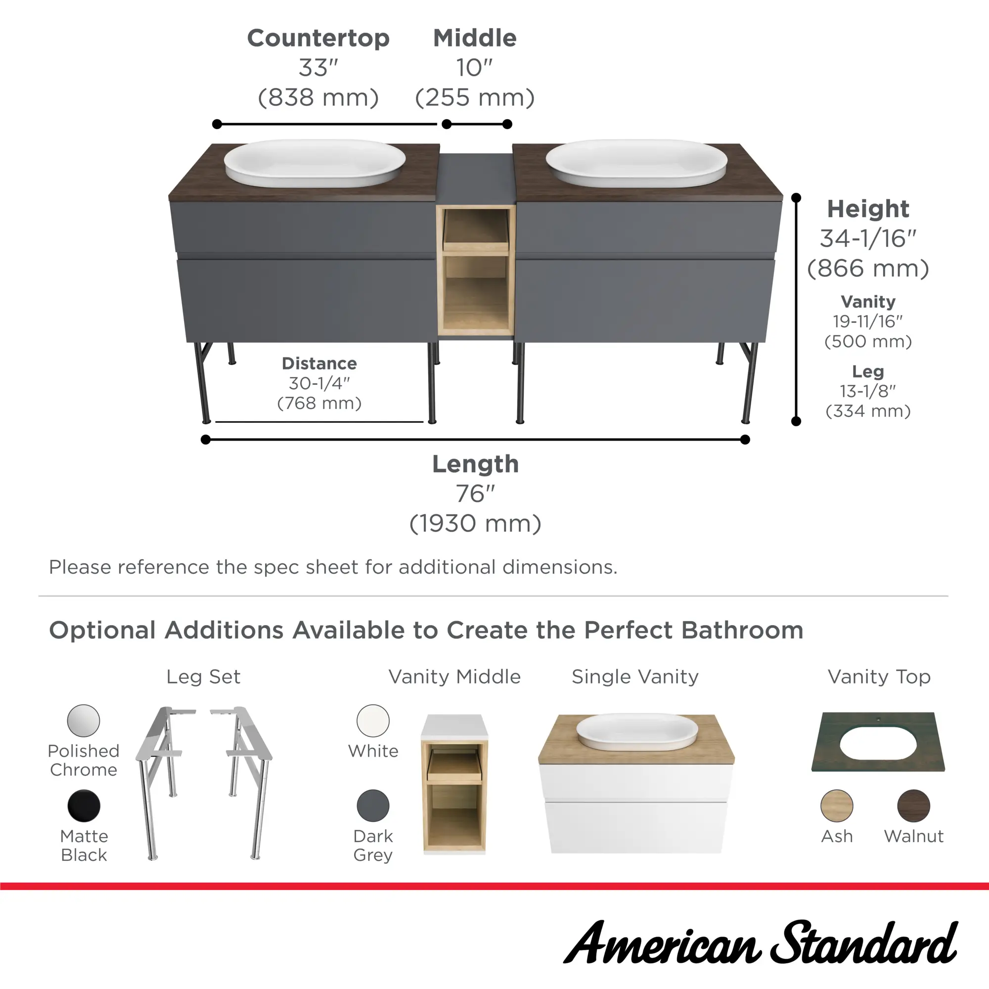 Studio® S Above Counter Sink Top with Center Hole Only - Image 9