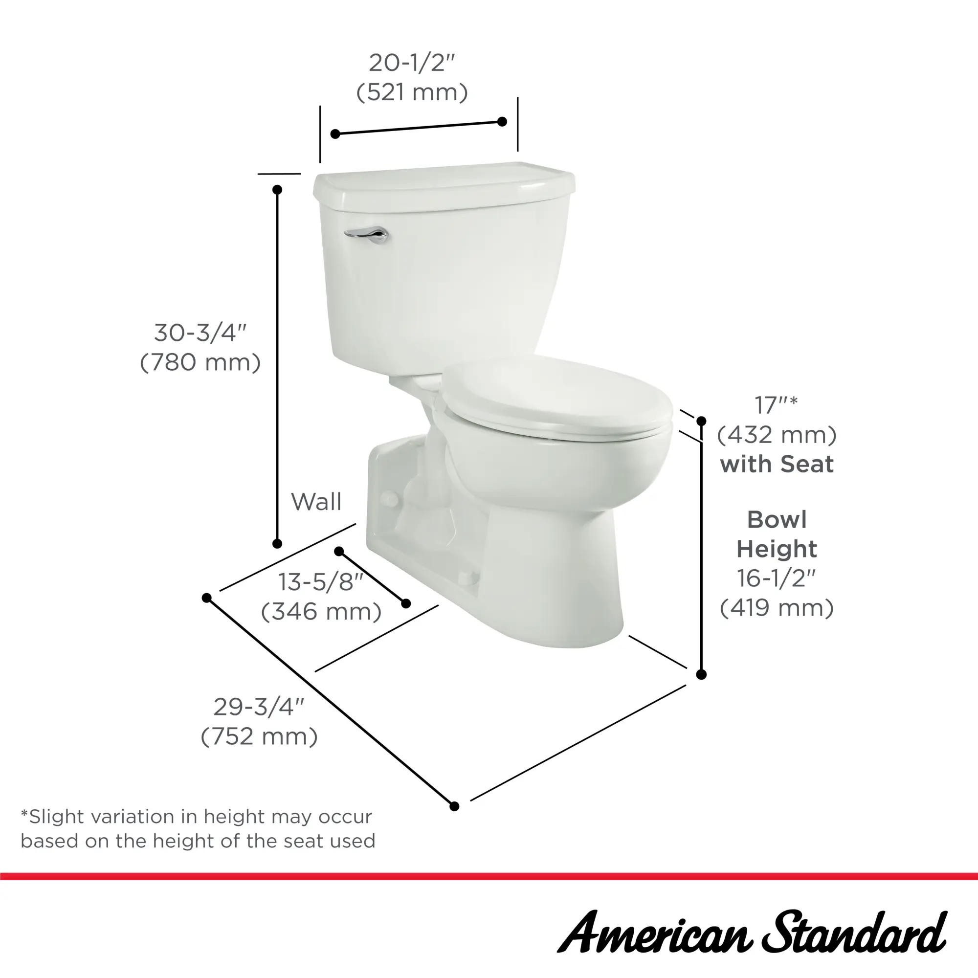 Yorkville® Two-Piece Pressure Assist 1.6 gpf/6.0 Lpf Chair Height Back Outlet Elongated EverClean® Toilet - Image 11